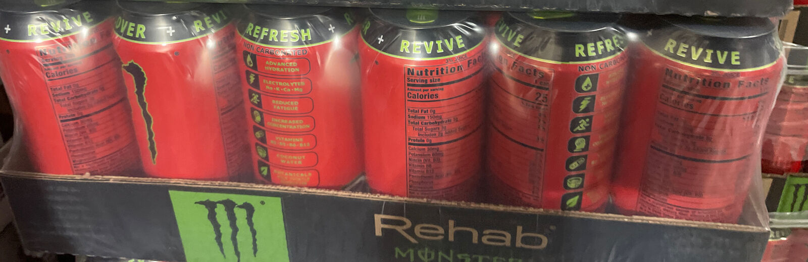 Monster Rehab Watermelon + Energy Energy Drink 15.5 Ounce (Pack of 24pk)