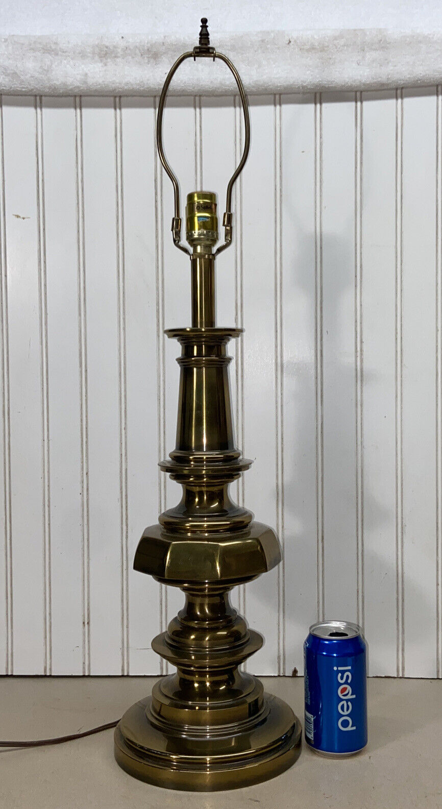Vtg Mid-Century STIFFEL Hollywood Regency Brass Table Lamp BEAUTIFUL & HEAVY