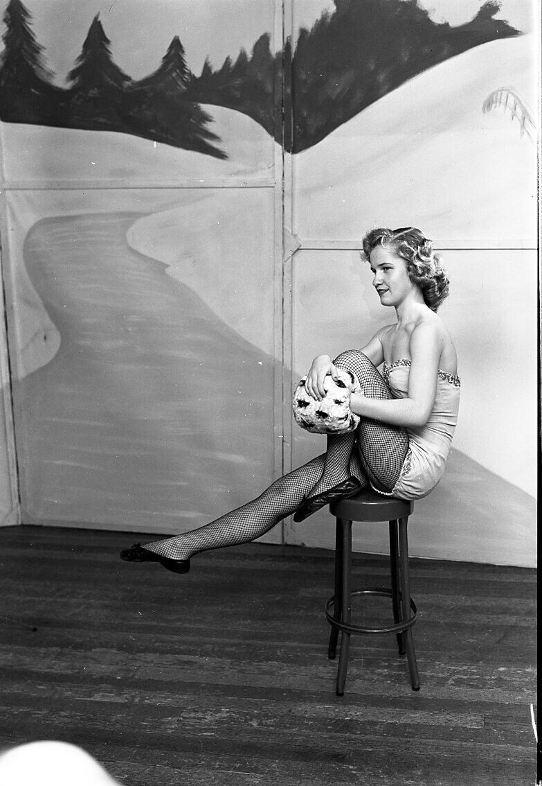 Vintage Medium Format Photo Negative Mid Century Modern Dancer 1950s pin up