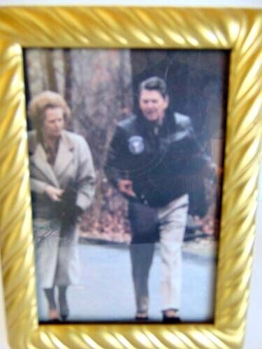 Vintage Small Photo Frame w/ Picture of Reagans in the 70\'s by a Family Member