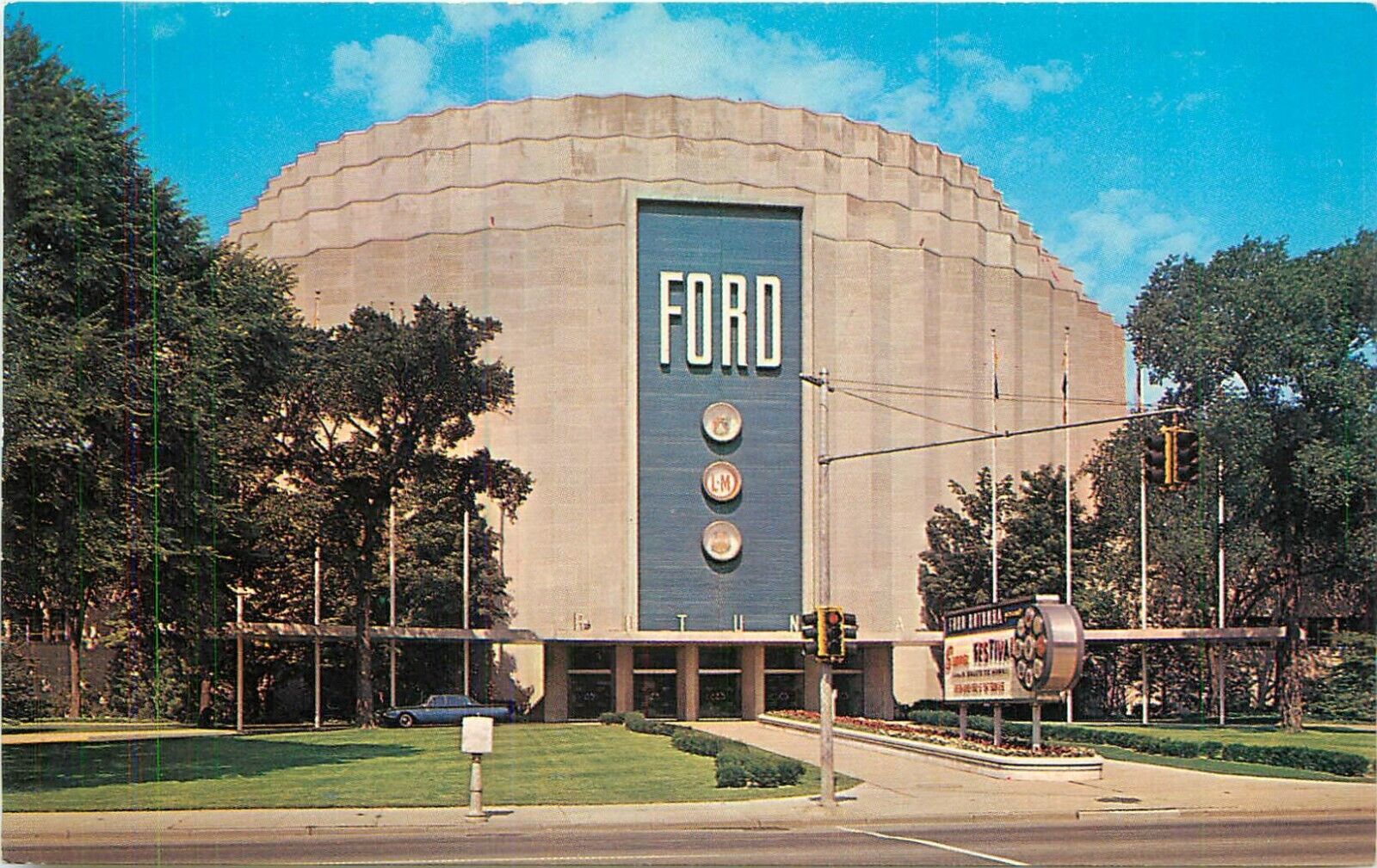 c1950s Ford Rotunda, Dearborn, Michigan Postcard