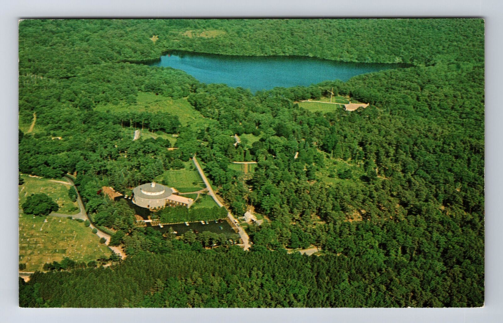 Sandwich MA-Massachusetts, Aerial Heritage Plantation, Souvenir Vintage Postcard