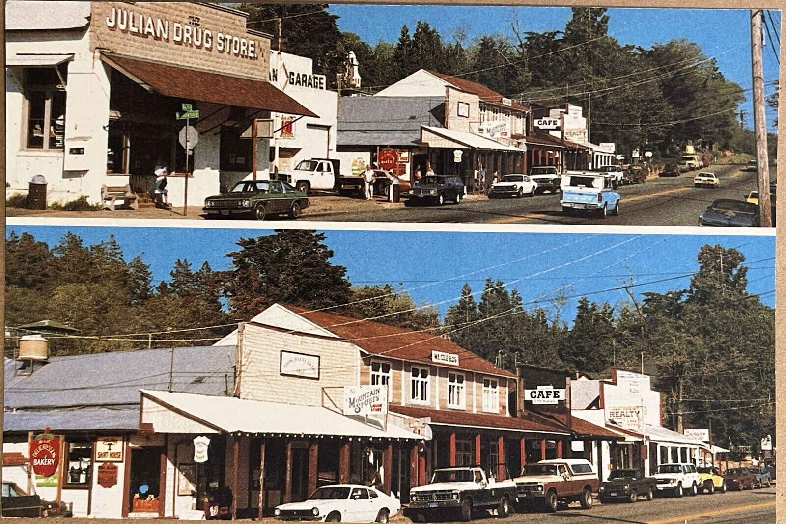 Julian California Main Street Drug Store Bakery 6x4 Postcard c1970