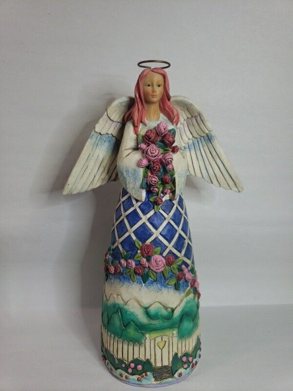 2003 Jim Shore Heartwood Creek Guardian of the Garden and Flowers Angel B114407