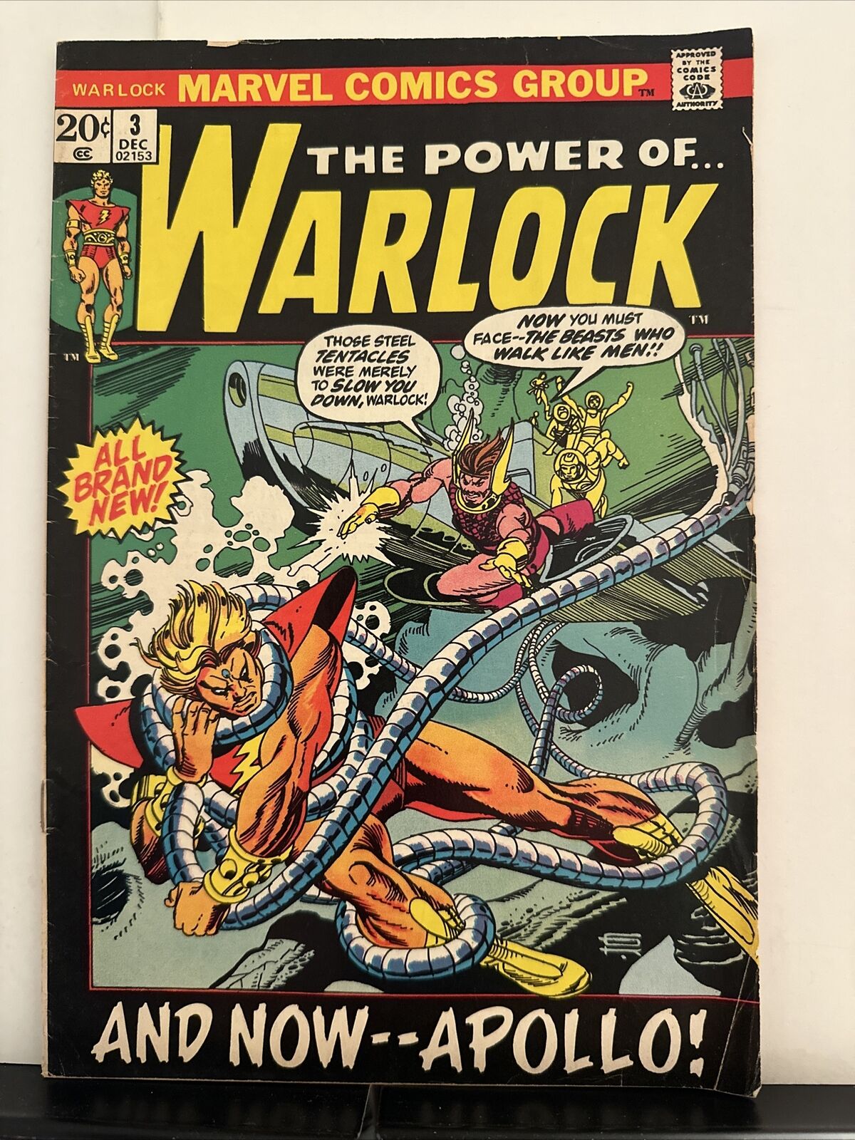 Warlock #3 (1972) 1st Appearance of Triax the Terrible & Rex Carpenter.