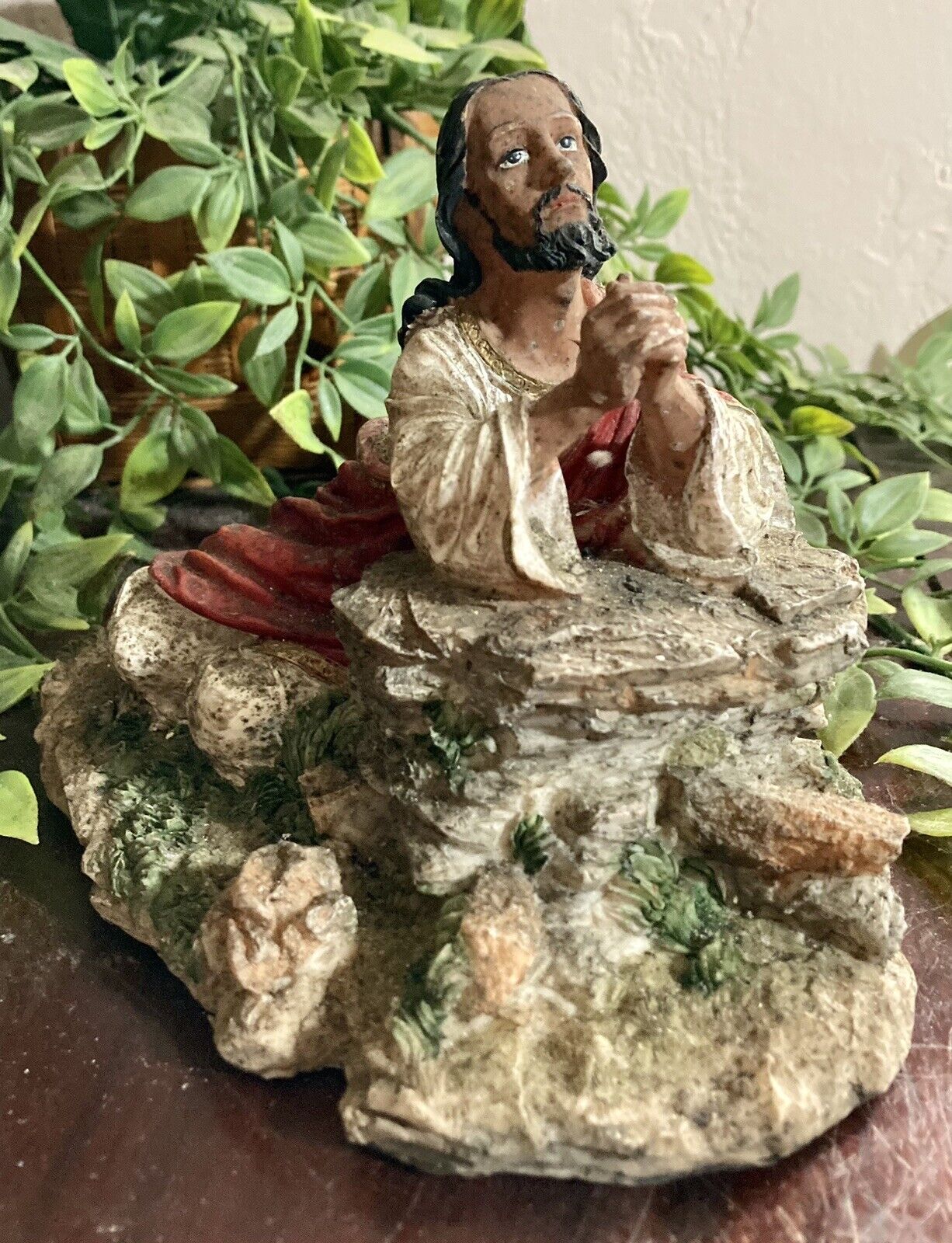 Jesus Praying Gethsemane Garden Statue 6” X 8”