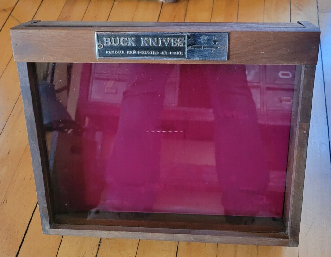 Vintage Buck Knives Knife Counter Top Display Case