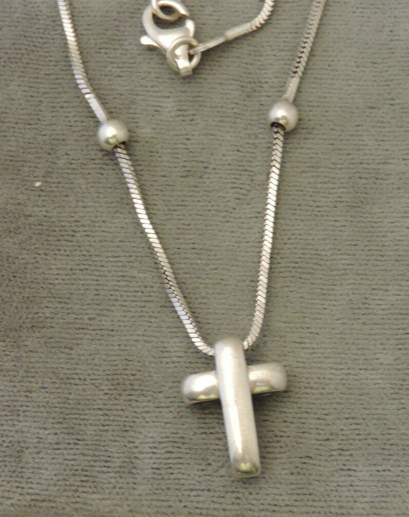 Sterling Silver Christian Simple Cross Pendant 19\