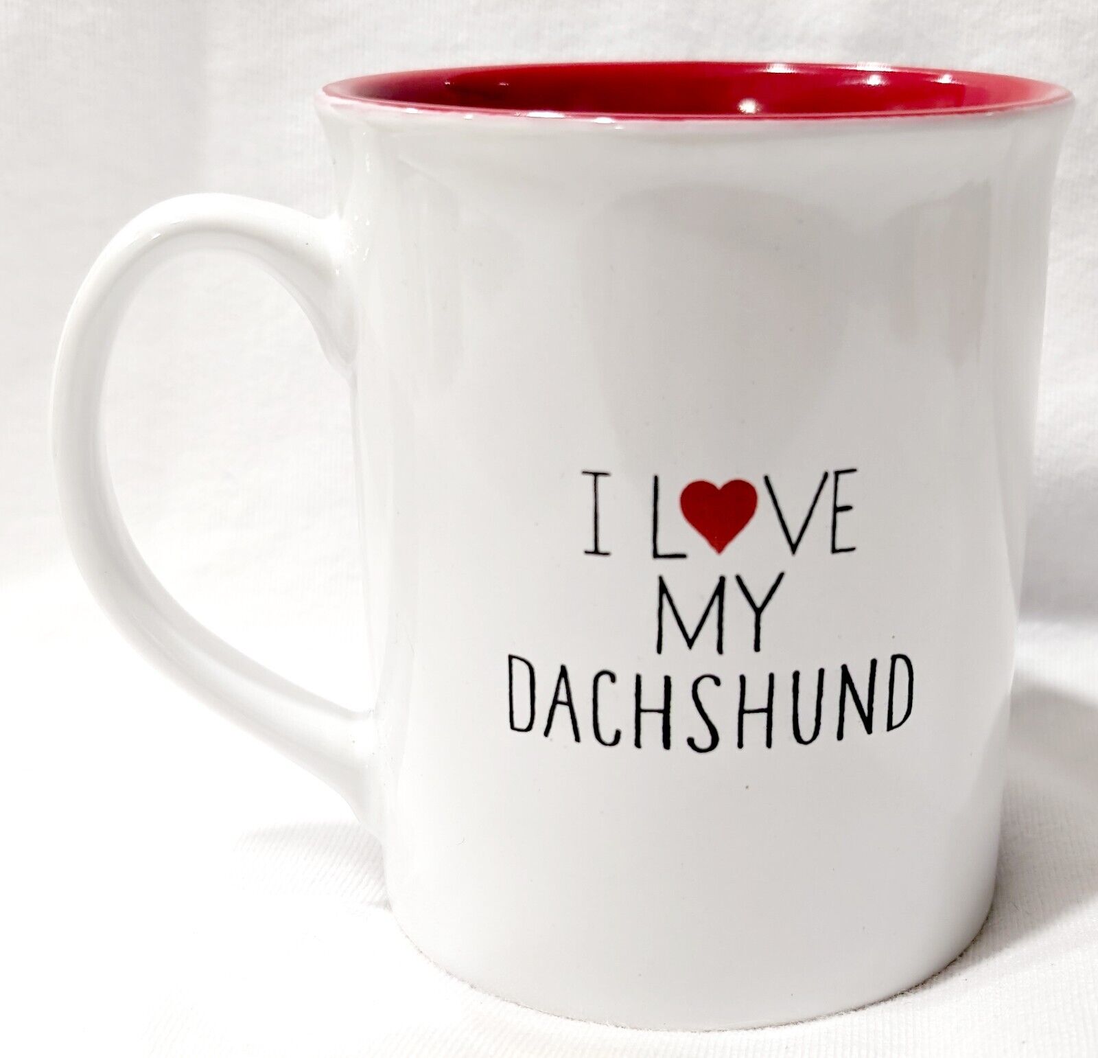 Fringe Studio I Love My Dachshund Heart Puppy Dog Santa Dogs Coffee Mug Cup