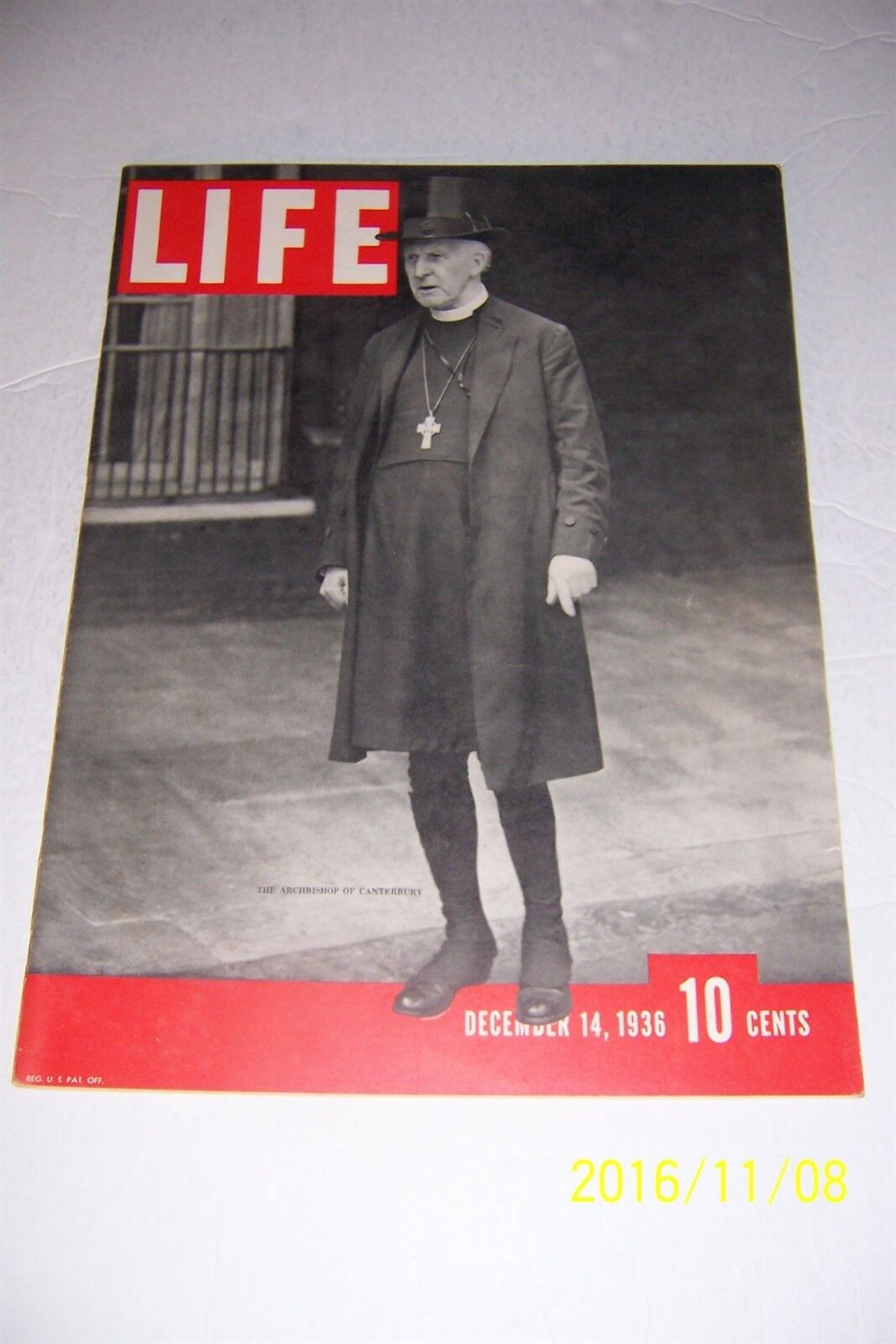 1936 Life Magazine FRANKLIN ROOSEVELT Archbishop Of Canterbury QUEEN ELIZABETH