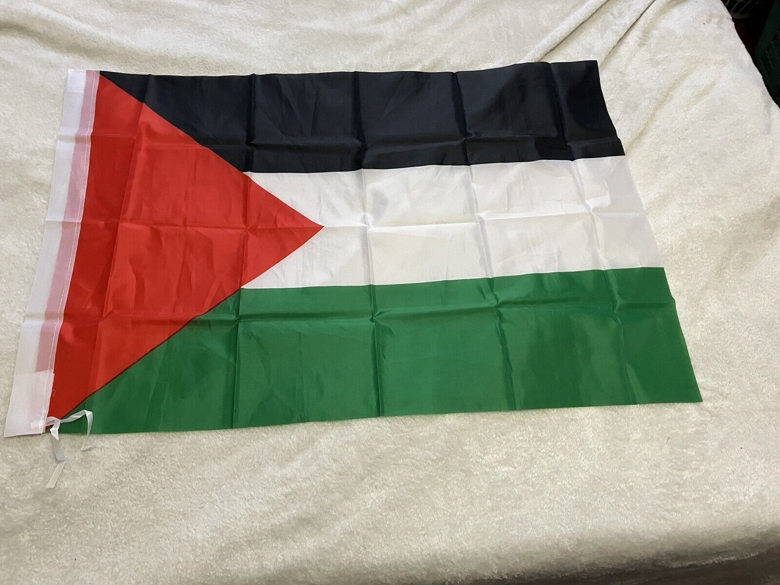SET OF TEN 10New 3x5 ft PALESTINE PALESTINIAN FLAGS DOUBLE SIDED Pole Mount Ties
