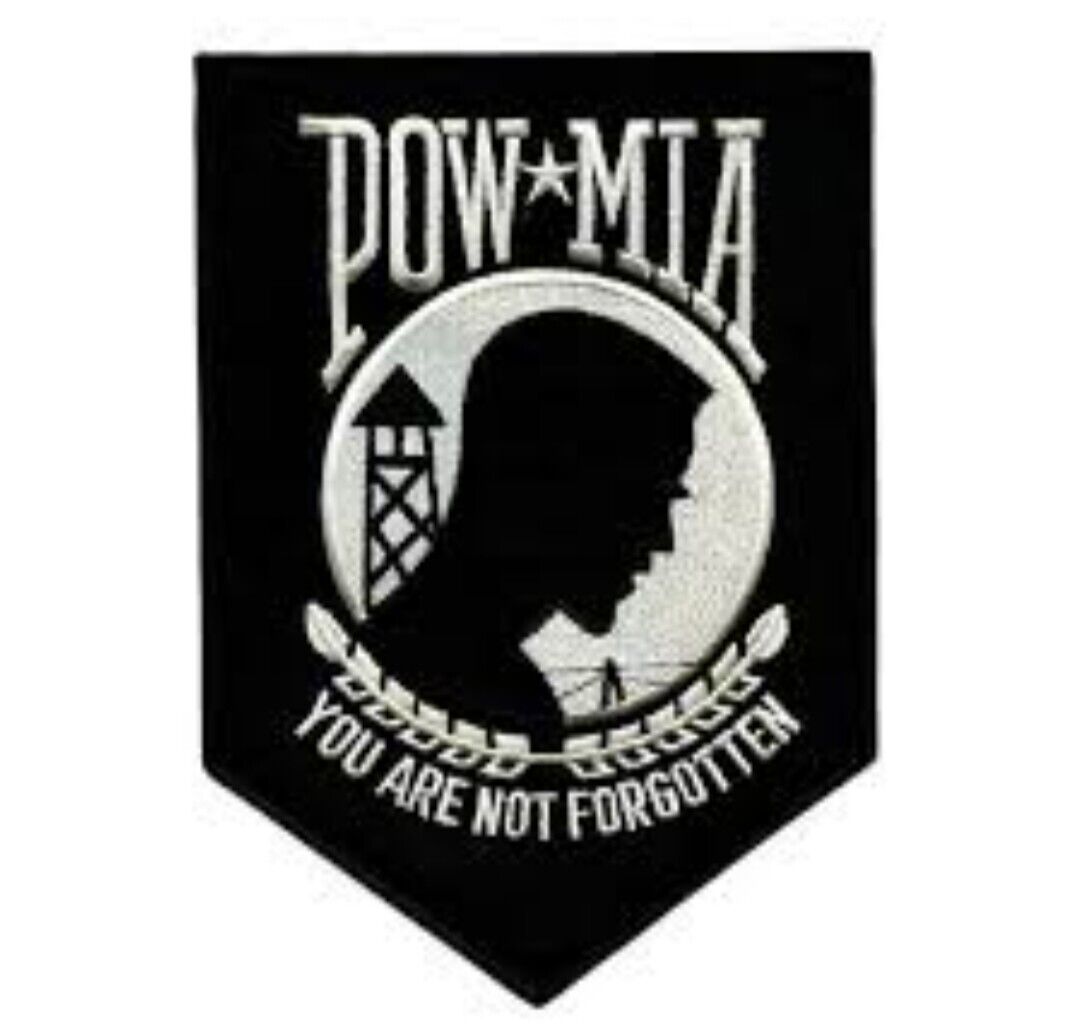 MOTORCYCLE PATCH POW MIA YOU ARE NOT FORGOTTEN Iron On Hight Quality Est. 4\