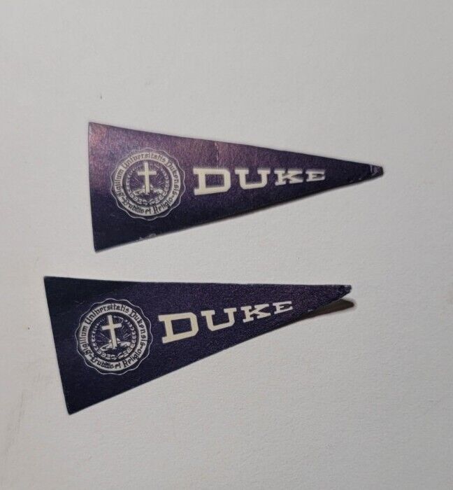 Vintage Antique Duke University College Mini Lick N Stick Sticker Flags