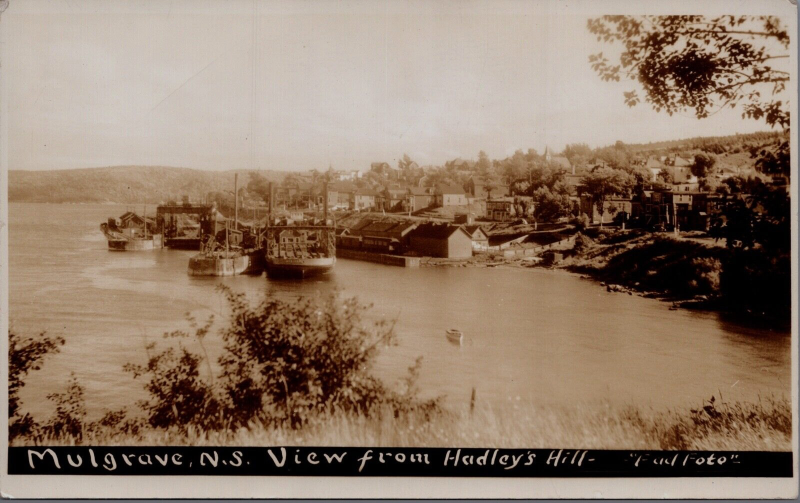 RPCC c1930 Postcard Mulgrave, Nova Scotia Hadley\'s Hill