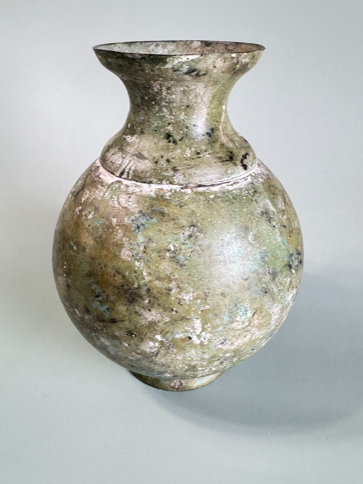 Antique Old Bronze Asian Vessel Vase Collectible Home Decor