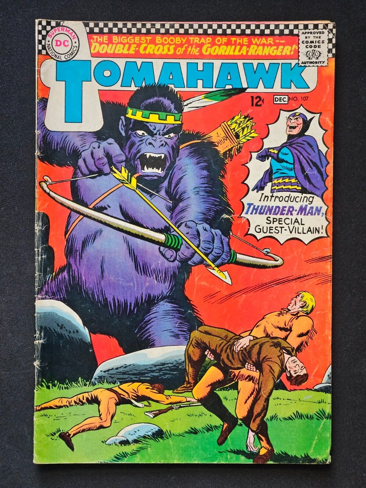 TOMAHAWK # 107 -1ST APP OF THUNDER-MAN-DOUBLE CROSS OF GORILLA-RANGER