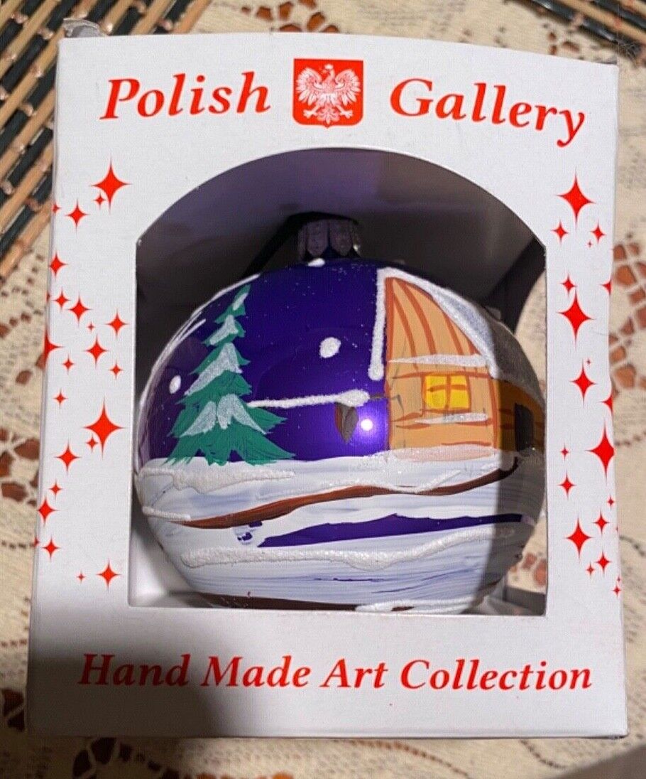 Polish Gallery winter village christmas ornament