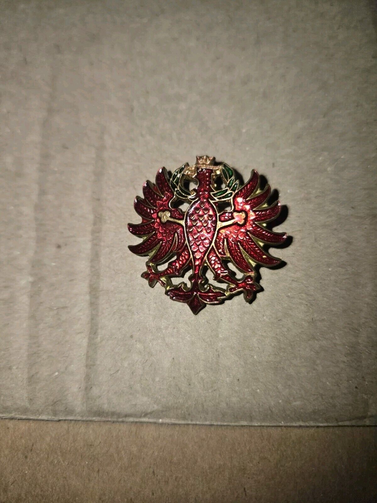 Vintage WWI Antique Austria Tirol Eagle Coat of arms Enamel pin