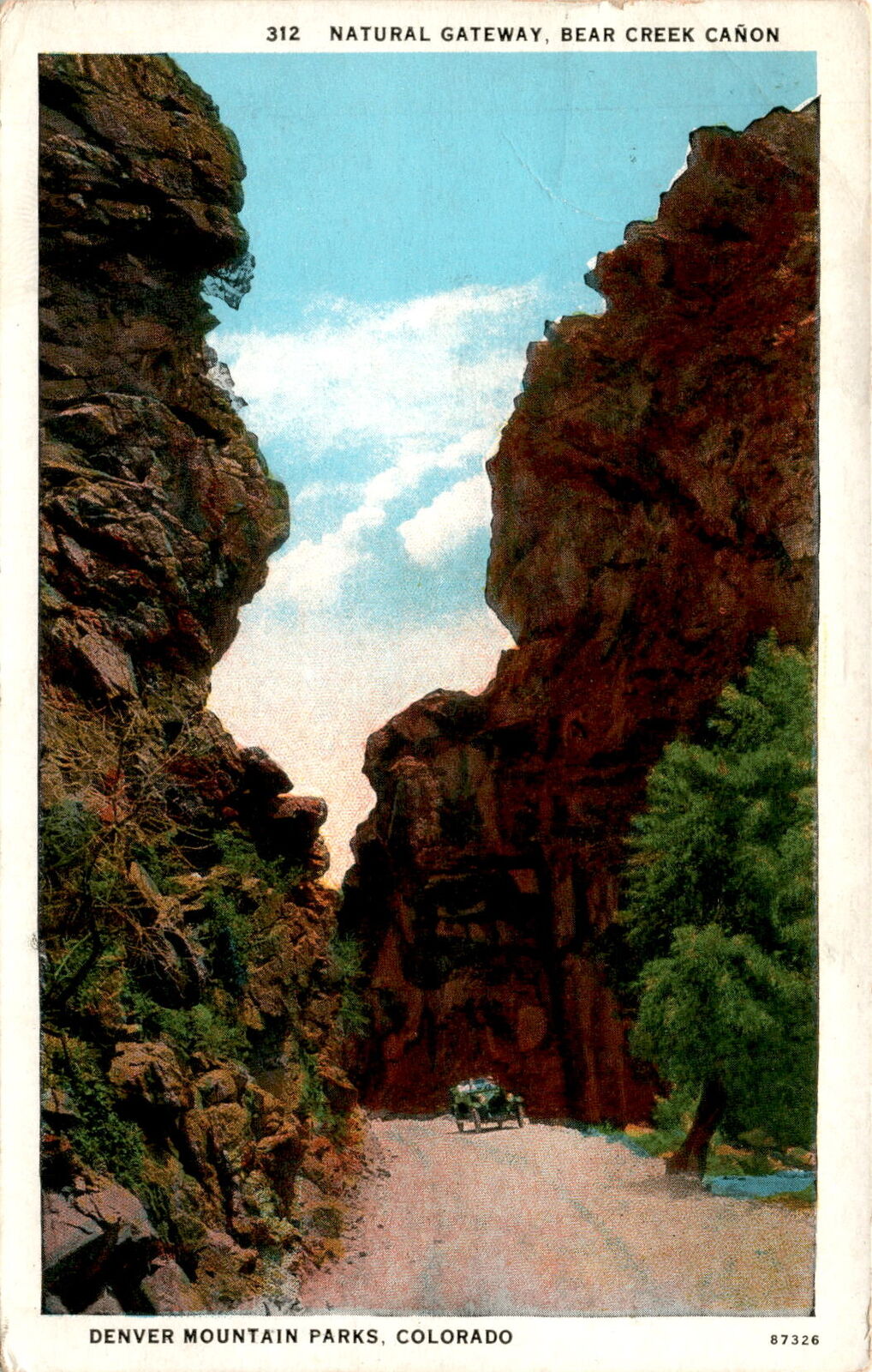 Denver Mountain Parks Natural Gateway Bear Creek Caon Colorado natural Postcard