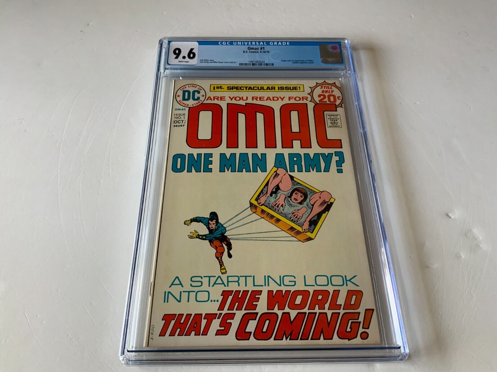 OMAC 1 CGC 9.6 WHITE PAGES ORIGIN AND 1ST APPEARANCE DC COMICS 1974 G3K