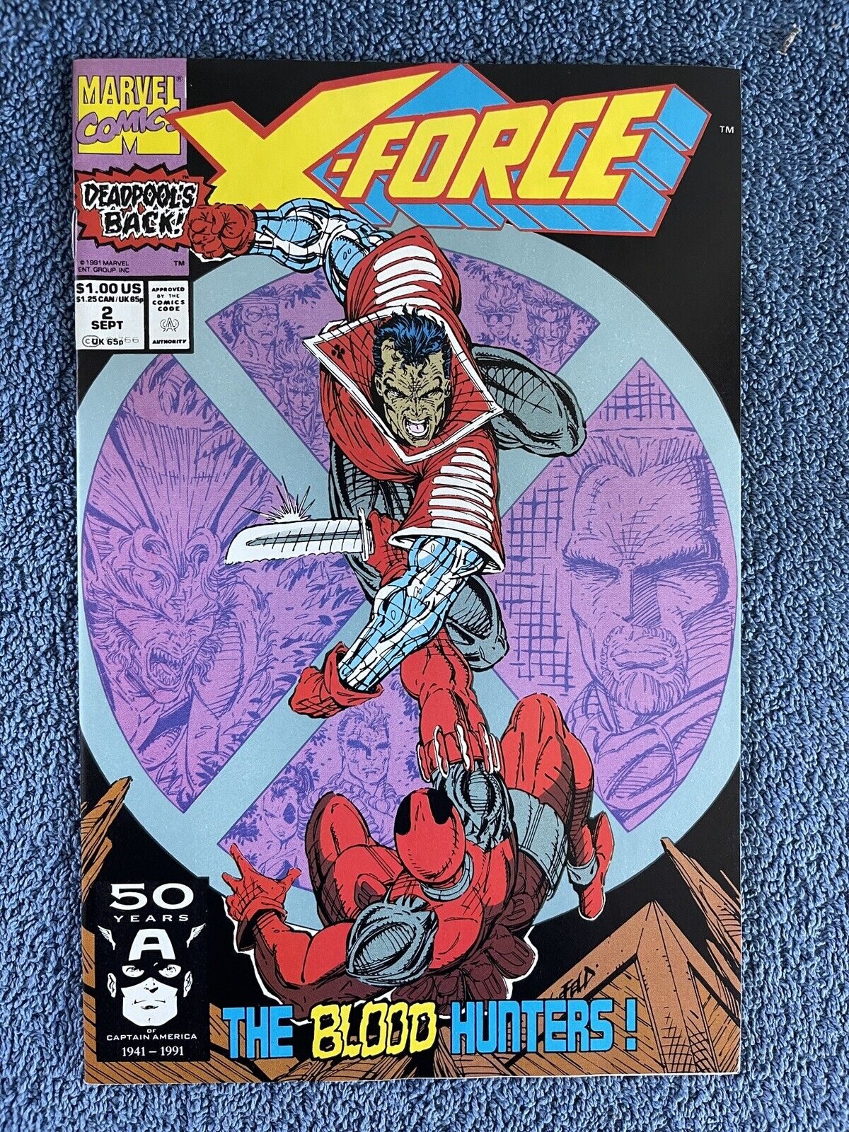 X-FORCE #2 (Marvel, 1991) Rob Liefeld ~ 1st Garrison Kane 2nd Deadpool