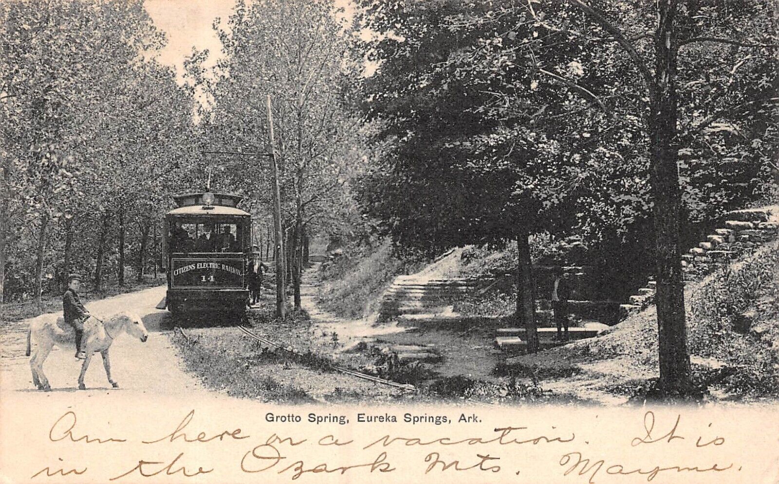 Grotto Spring Eureka Springs Arkansas 1912 Postcard