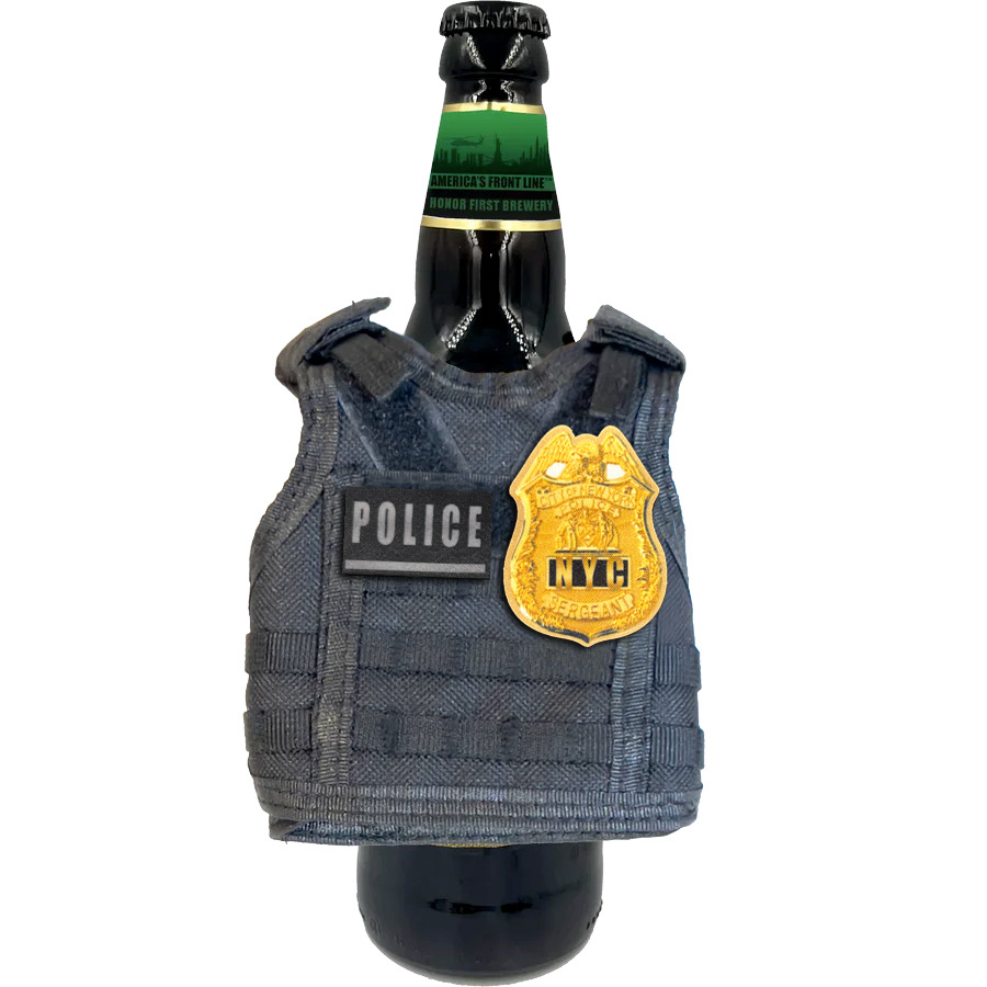 NYPD Sergeant New York City Police Sgt Tactical Beverage Bottle or Can Cooler Ve