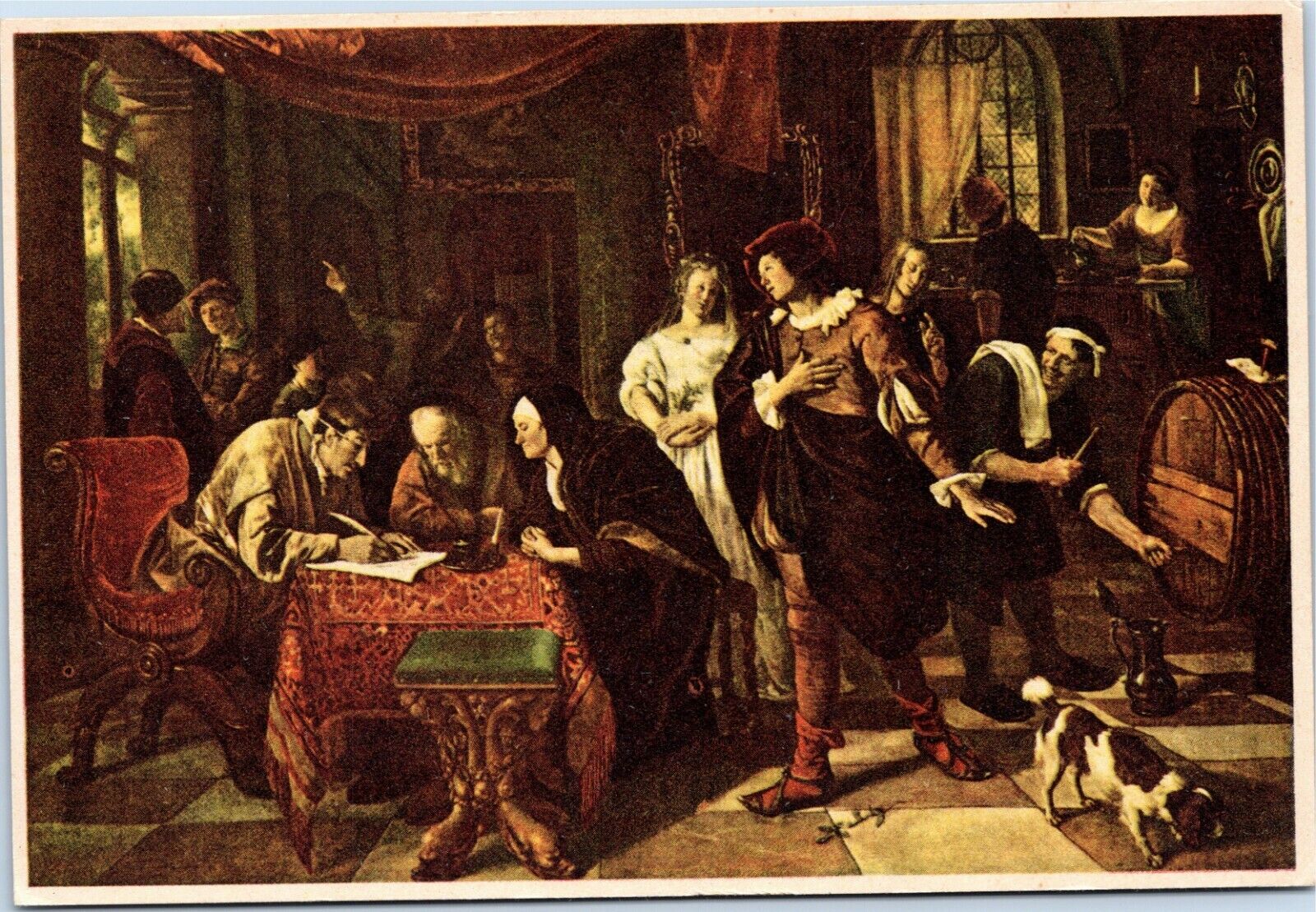 postcard Marriage Contract by Jan Steen