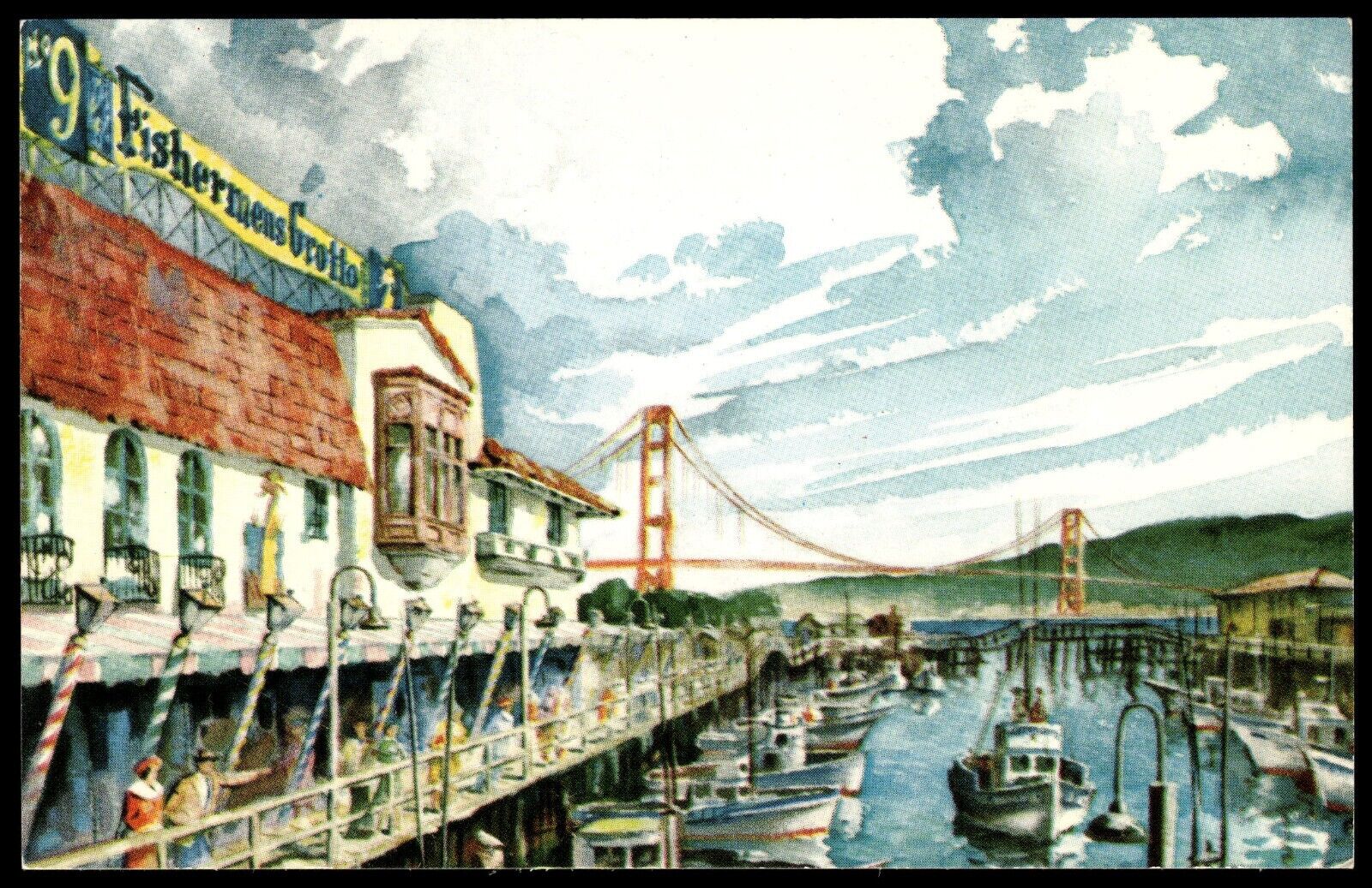 Postcard Chrome Fisherman\'s Grotto #9 Fisherman\'s Wharf San Francisco California