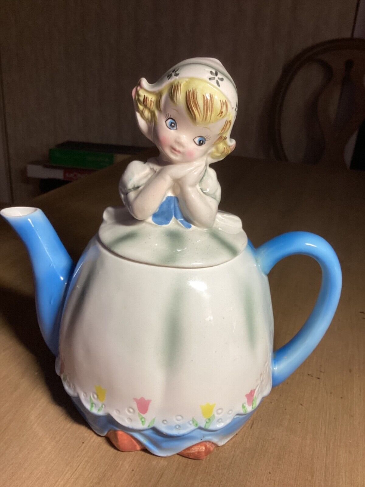 Vintage Lefton Dutch Girl Teapot Japan 2699
