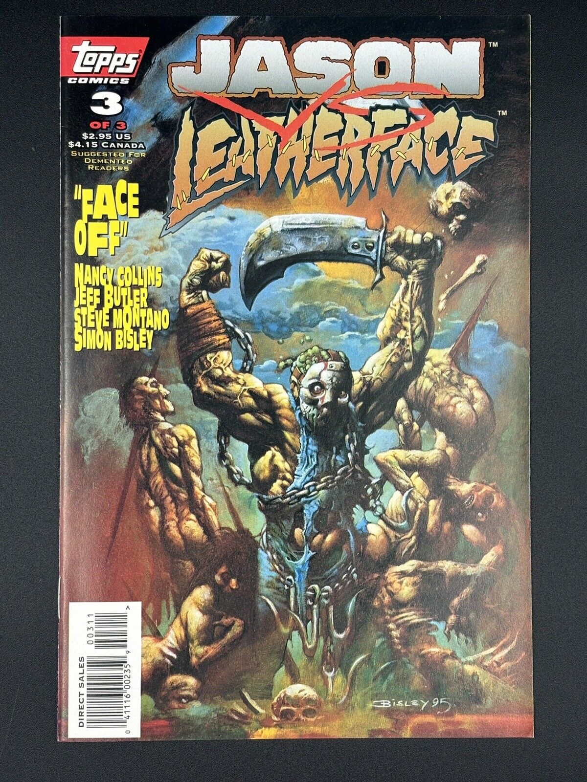 Jason vs. Leatherface #3 1996 Topps Comics