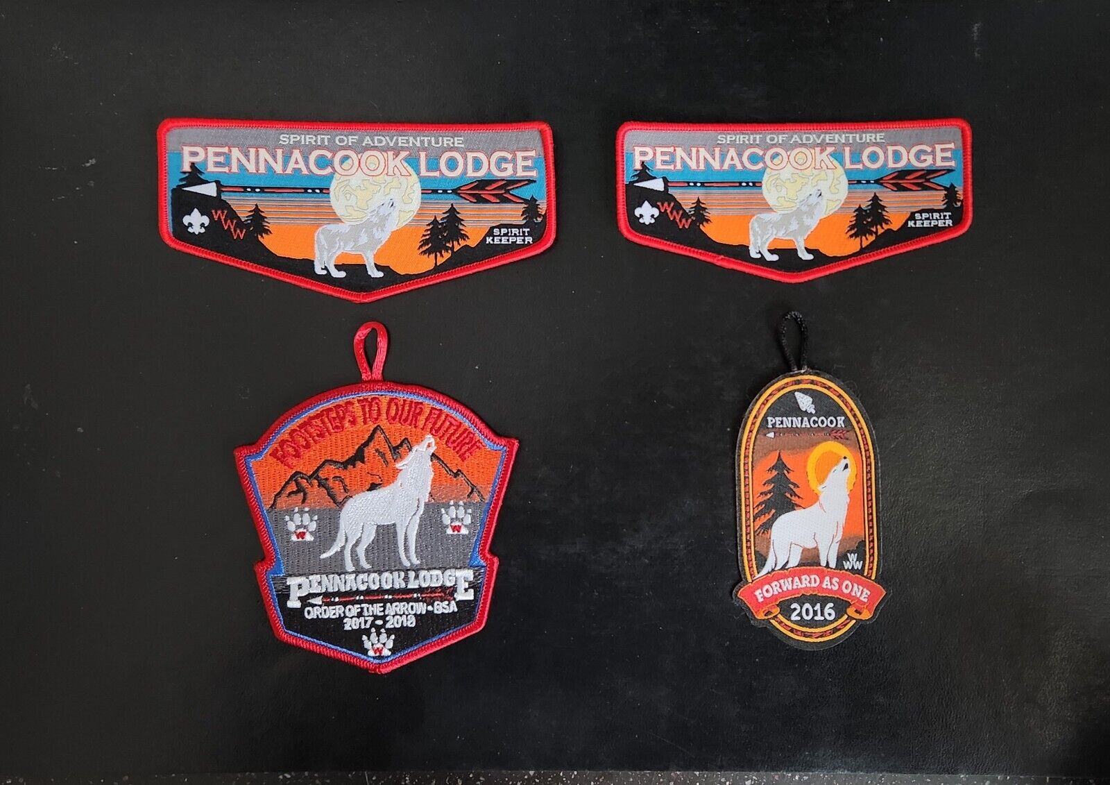 Pennacook Lodge 2 Flaps & 2 Chief\'s Patches OA Nanepashemet 158 Moswetuset 52