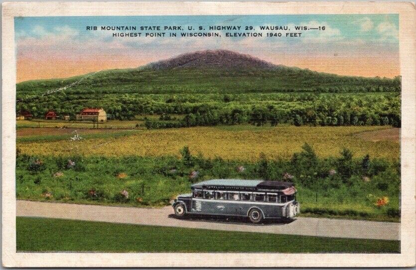 1936 WAUSAU, Wisconsin Postcard 