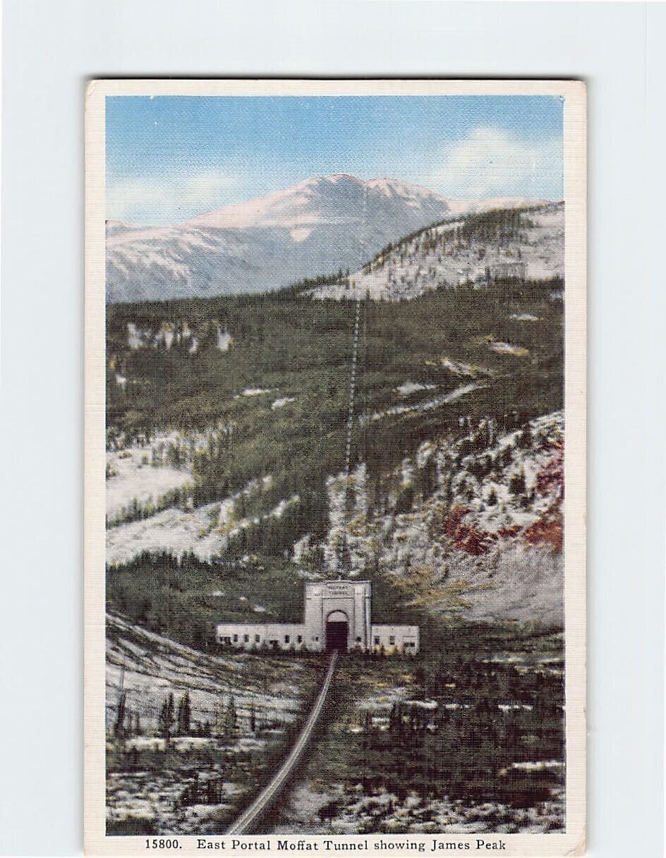 Postcard East Portal Moffat Tunnel Showing James Peak Colorado USA