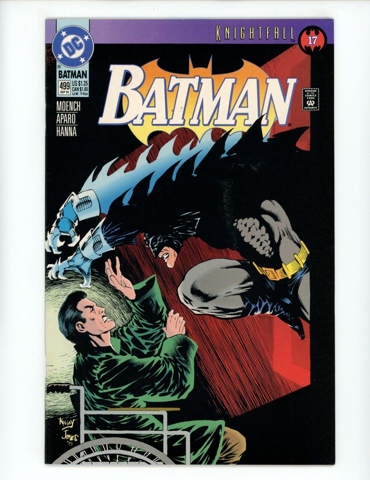 Batman #499 Comic Book 1993 VF- Kelley Jones DC Bruce Wayne Comics