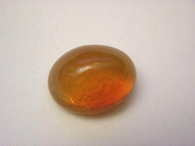Opal fire orange crystal gemstone cabochon 24x19MM Mexico  HUGE 34.1cts jl51