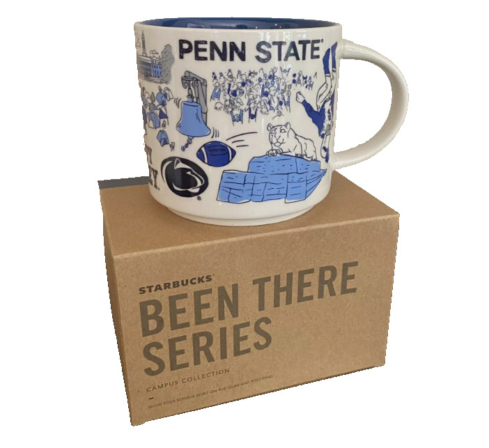 Starbucks Penn State Been There Series White Blue Mug 14 Fl oz New