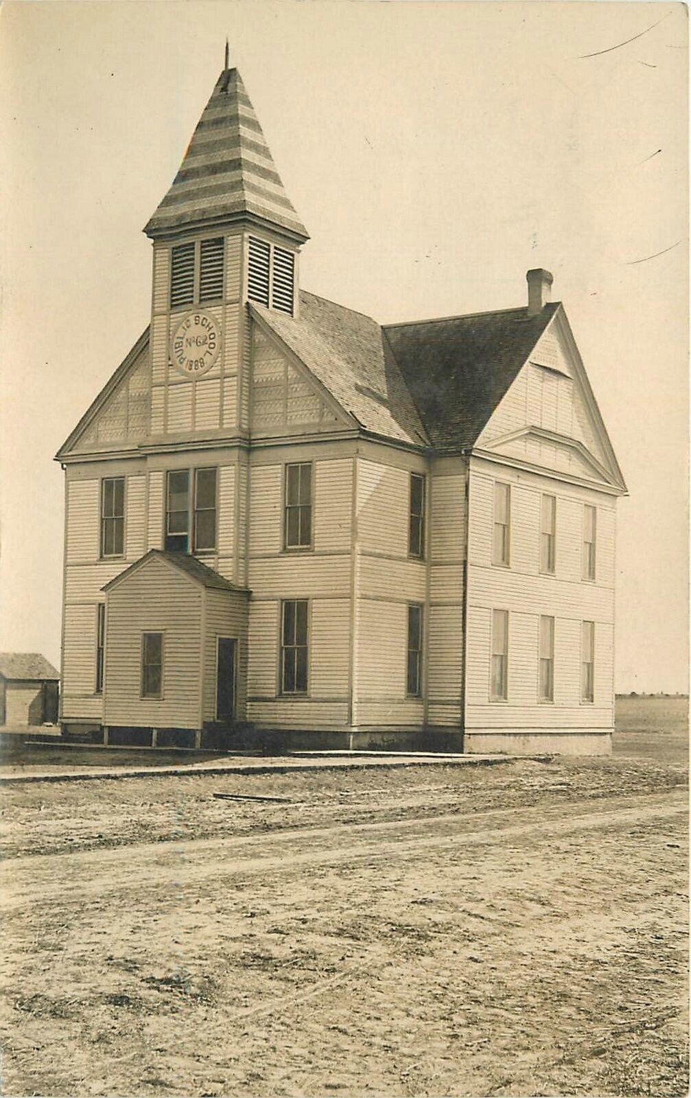 Postcard RPPC 1908 Nebraska Wilcox Public School Kearney 23-12599