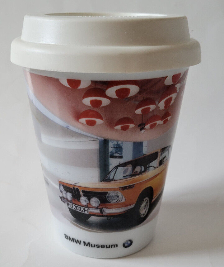 BMW Museum Germany Cup With Plastic Lid Cup Coffee or Tea Cup See Pics