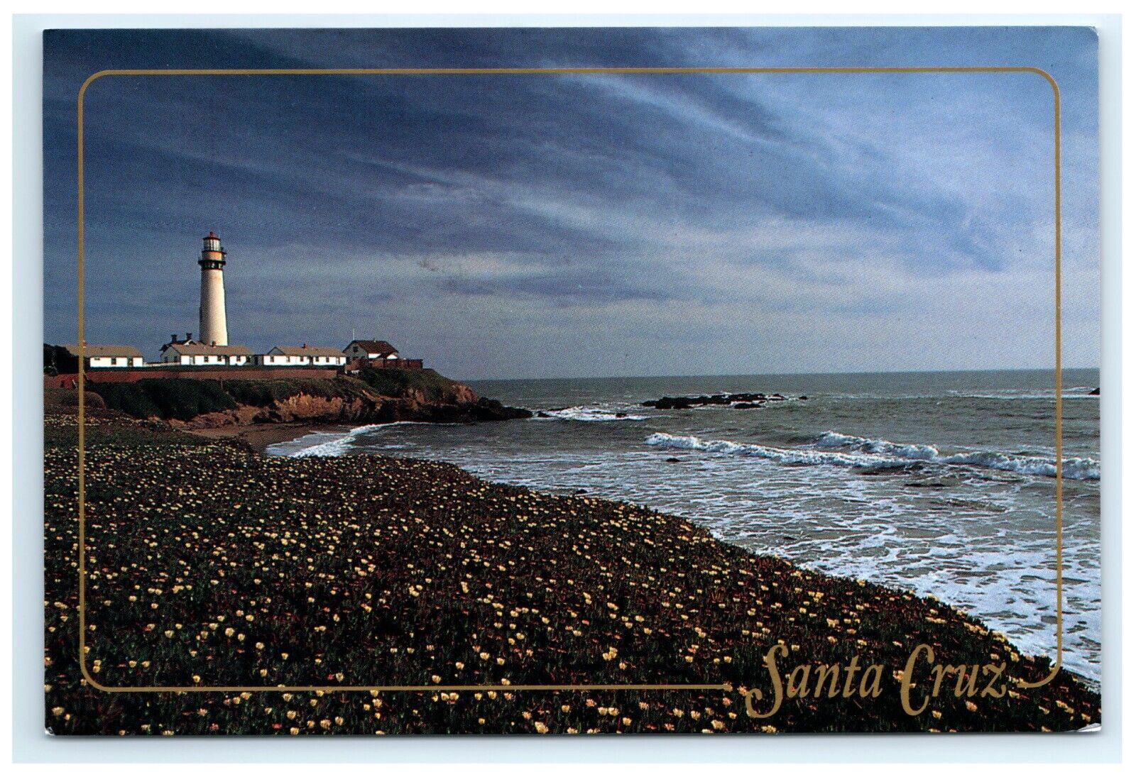 Pigeon Point Lighthouse Pacific Coast Ocean CA Postcard