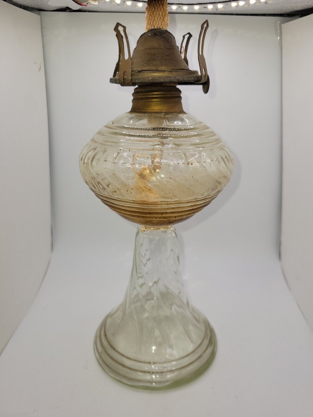 VIntage Ornate Glass Oil Lamp