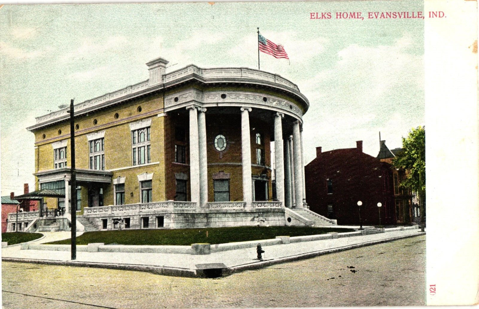 Elks Home Building Evansville IN Unused Undivided Postcard c1905