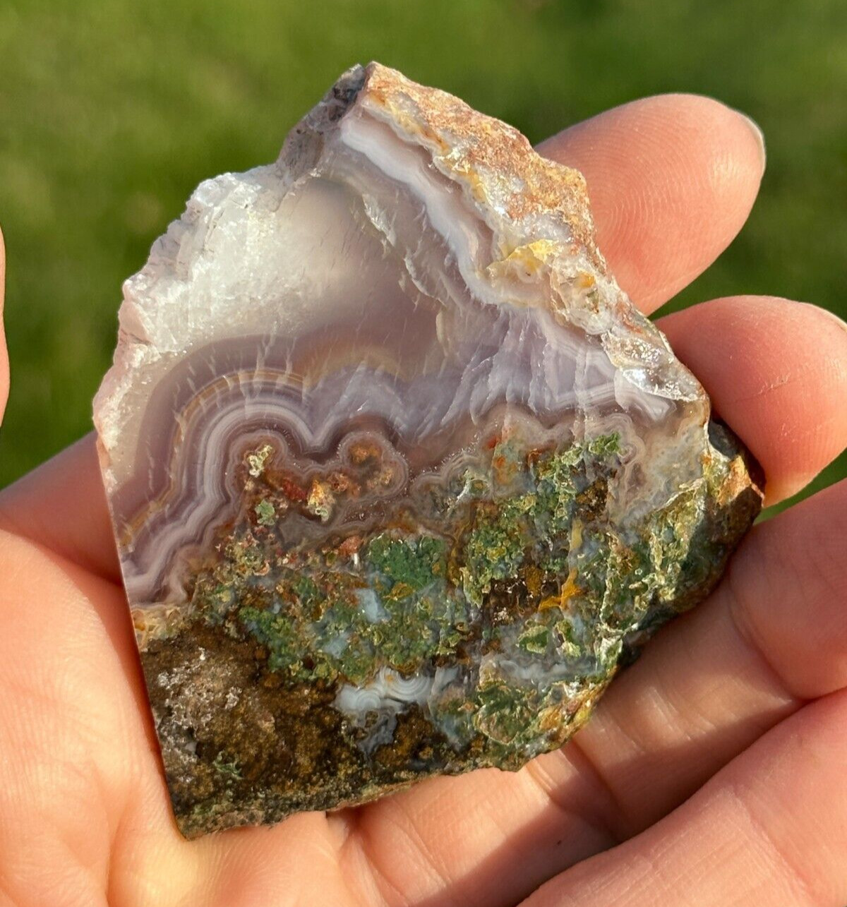 Scenic Slab Rainbow Banded Agate, 100% Natural Hand Polished, 235 Carat
