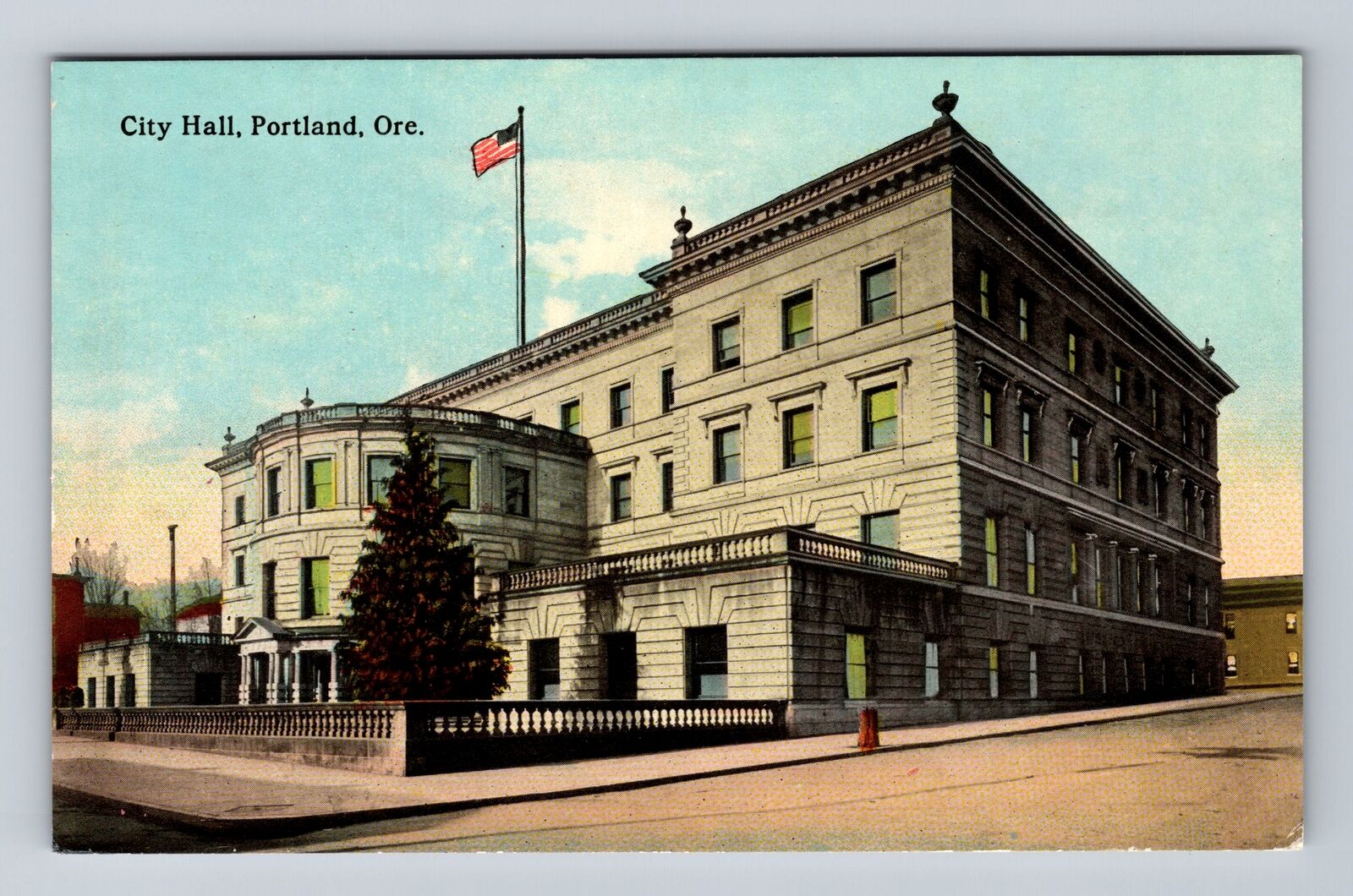 Portland OR-Oregon, City Hall, Antique, Vintage Postcard