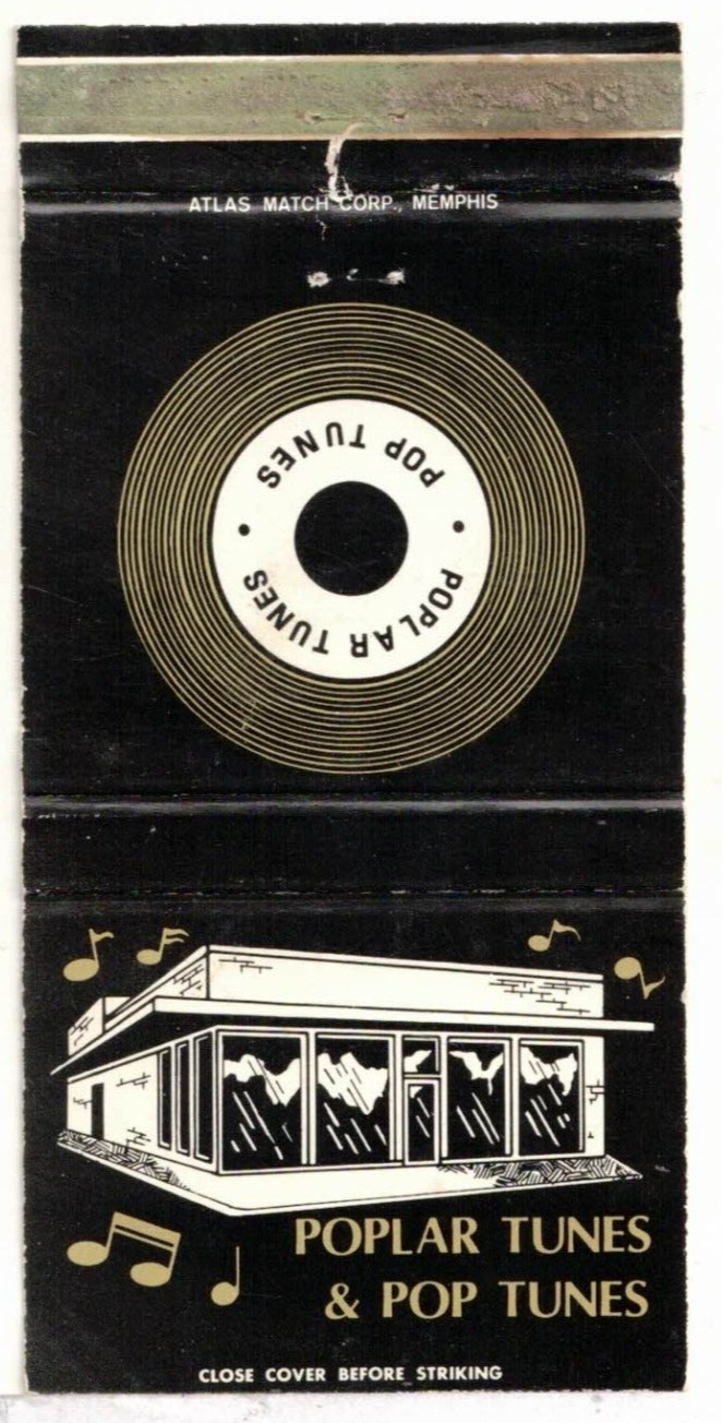 c1980 Matchbook: Poplar Tunes – 306-308 Poplar Avenue - Memphis, Tennessee