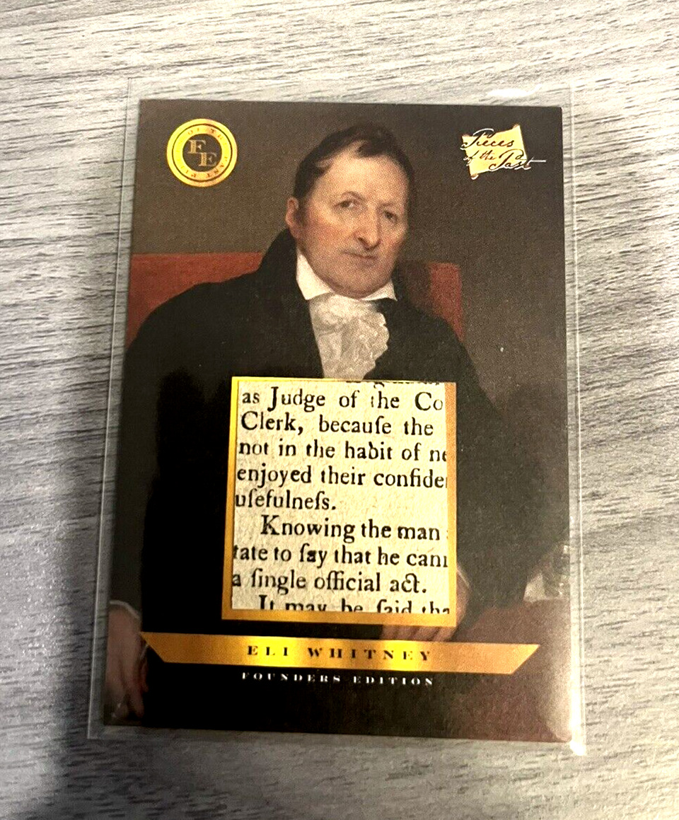 2023 Pieces Of The Past ELI WHITNEY Authentic Relic.  Inventor of the Cotton Gin