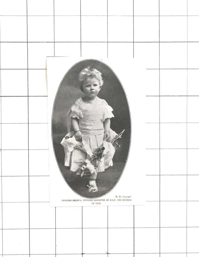 1903 Cute Photo Of Princess Helena, Younger Daughter Of The Duchess Of Teck