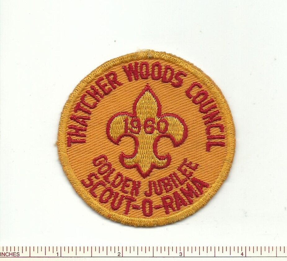 DR SCOUT BSA 1960 GOLDEN JUBILEE THATCHER WOODS CNCL IL SCOUT-O-RAMA MERGED 50TH