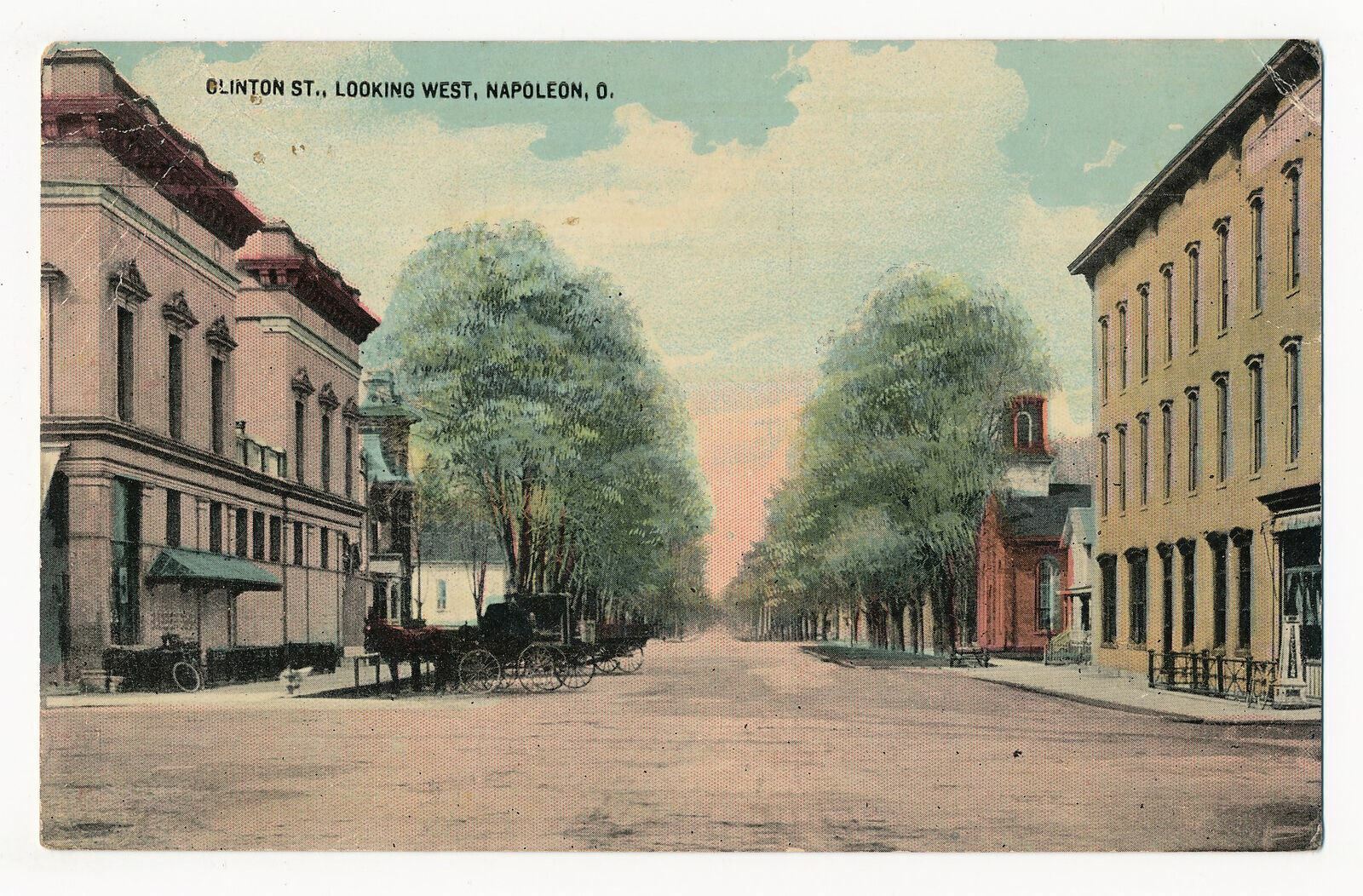 Clinton Street looking West, Napoleon, Ohio ca.1910