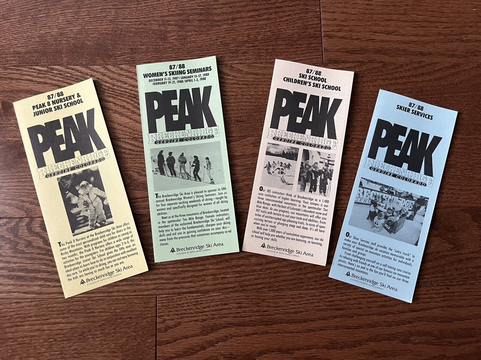 Vintage 1987/1988 Breckenridge Ski School Brochures